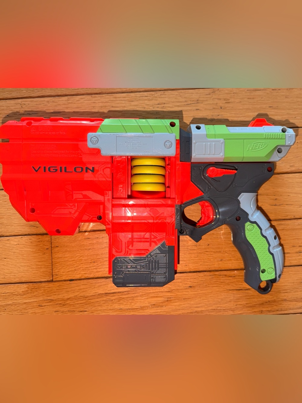 Nerf Viglion like new dart gun blaster ages 8+ with discs